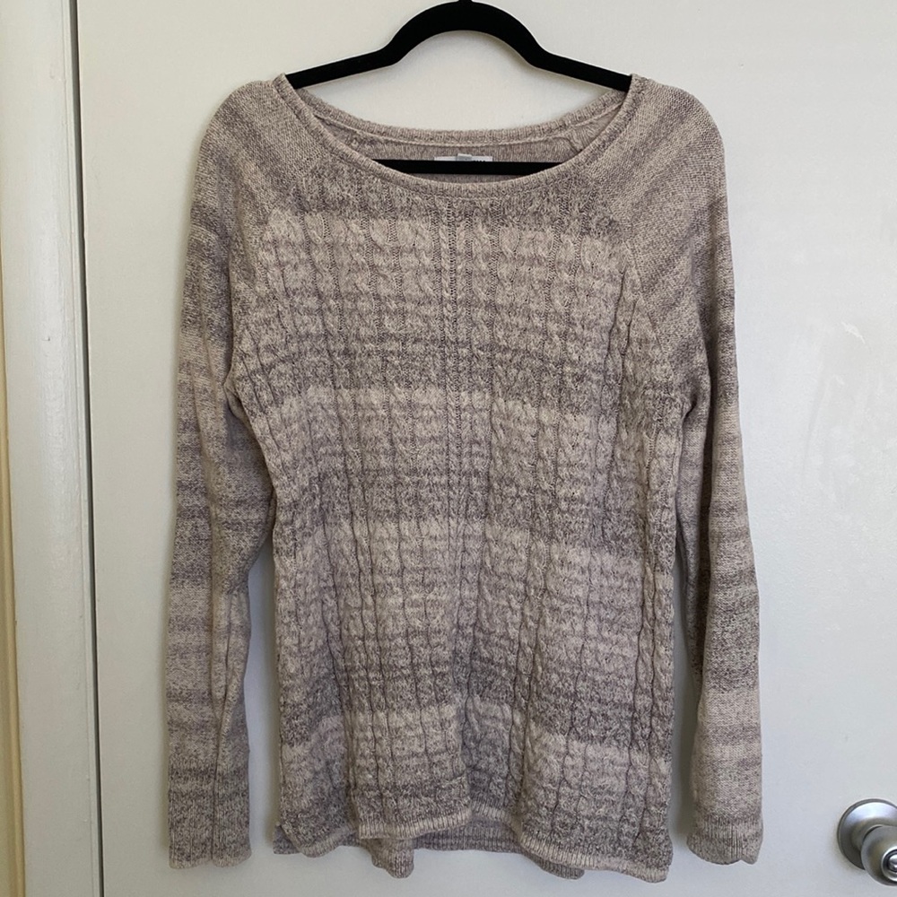 Sonoma Gray/Cream Sweater Size Large